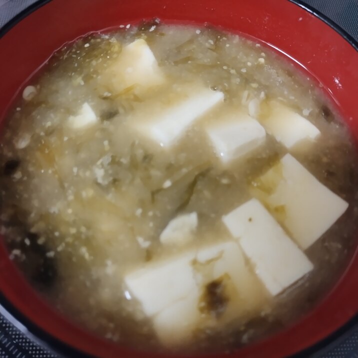 あおさと豆腐と大根の味噌汁